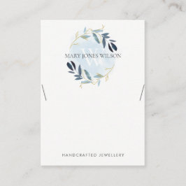 BLUE GOLD FOLIAGE MONOGRAM KETTING DISPLAY LOGO VISITEKAARTJE