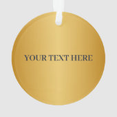 Blue Gold Geometric patroon, aangepast Ornament (achterkant)