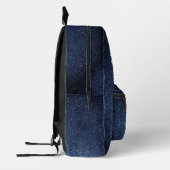 Blue & Gold Glitter Football Player Team Spirit Bedrukte Rugzak (Links)