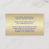 Blue, Gold Glitter LOOK Snowflakes Enclosure Kaart (Achterkant)