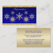 Blue, Gold Glitter LOOK Snowflakes Enclosure Kaart (Voorkant / Achterkant)