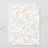 Blue Gold Glitter Mason Jar Boy Baby shower Kaart (Achterkant)