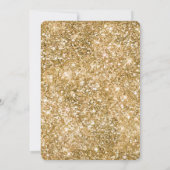 Blue Gold Glitter Palm Tree Vrijgezellenfeest Kaart (Achterkant)