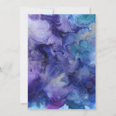 Blue Gold Glitter Photo Afstudeerder Party Invitat Kaart (Achterkant)