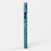 Blue Gold Graphic Agate Case-Mate iPhone Case (Achterkant/rechts)