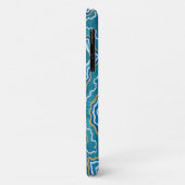 Blue Gold Graphic Agate Case-Mate iPhone Case (Achterkant/links)