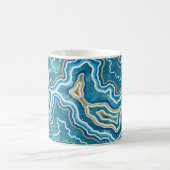 Blue Gold Graphic Agate Koffiemok (Center)
