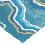 Blue Gold Graphic Agate Korte Tafelloper (Hoek)