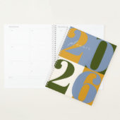 Blue Gold Green Bold Year Color Block Planner (Display)