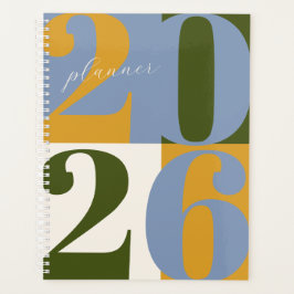 Blue Gold Green Bold Year Color Block Planner