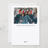 Blue Gold Green Christmas Tree Photo Personalized Feestdagenkaart (Achterkant)