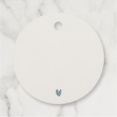 BLUE GOLD GREEN FLORAL WATERVERF FLORAL WEDING BEDANKJES LABELS (Achterkant)