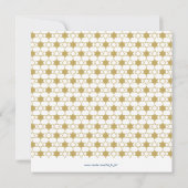 Blue Gold Hanukkah Star van David Menorah Party Kaart (Achterkant)