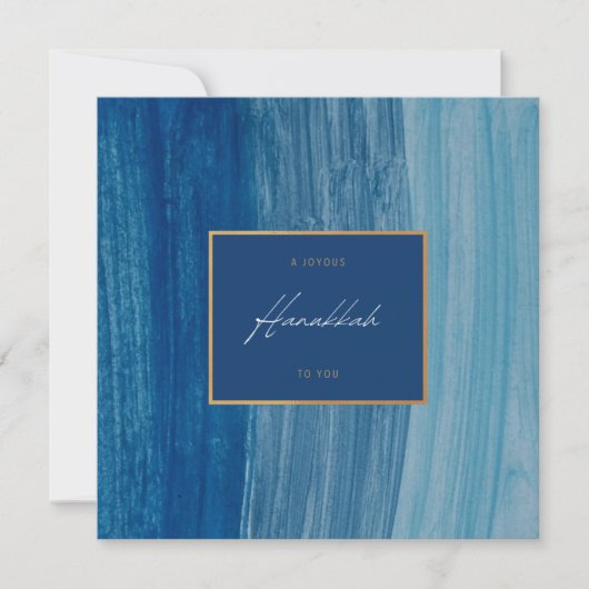Blue & Gold Happy Hanukkah (Voorkant)