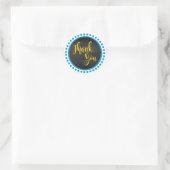Blue Gold Hartelijk dank Ronde Sticker (Tas)