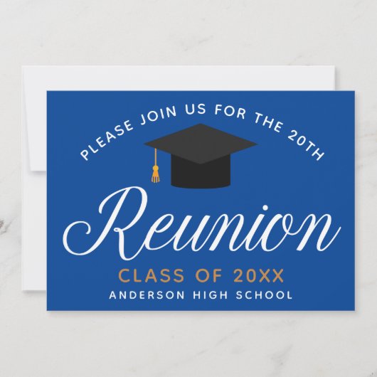 Blue Gold High School Reunion - Aangepaste partij Kaart (Voorkant)