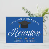 Blue Gold High School Reunion - Aangepaste partij Kaart (Staand voorkant)