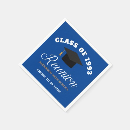 Blue Gold High School Reunion - Gepersonaliseerde Servet (Hoek)