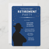 Blue Gold Highway Patrol Retirement Party Invita Kaart (Voorkant)