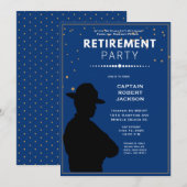 Blue Gold Highway Patrol Retirement Party Kaart (Voorkant / Achterkant)