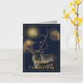 Blue & Gold Holiday Greeting Card (4 Pages) Kaart (Gele Bloem)