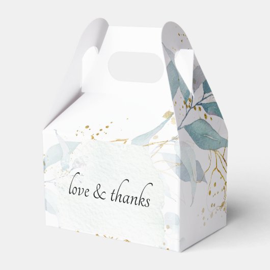 Blue Gold( Imitat) White Wedding Collection Bedankdoosjes (Achterkant)