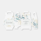 Blue Gold( Imitat) White Wedding Collection Bedankdoosjes (Uitgevouwen)