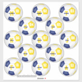 " blue gold Individual soccer " - spelers Sticker (Vel)