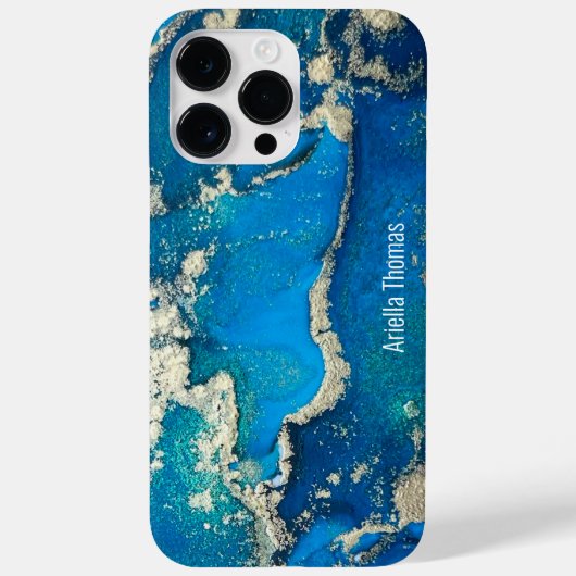 Blue Gold iPhone 14 Pro Max Hoesje (Achterkant)