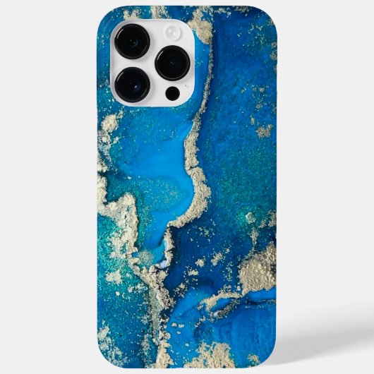 Blue Gold iPhone 14 Pro Max Hoesje (Achterkant)