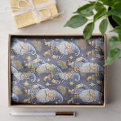 Blue Gold Kerstpatroon#11 ID1009 Tissuepapier (Geschenk)