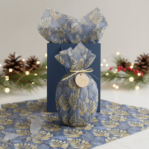 Blue Gold Kerstpatroon#29 ID1009 Tissuepapier