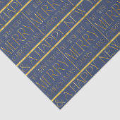 Blue Gold Kerstpatroon#34 ID1009 Tissuepapier (Detail)