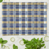 Blue Gold Kerstpatroon#7 ID1009 Theedoek (Gevouwen)