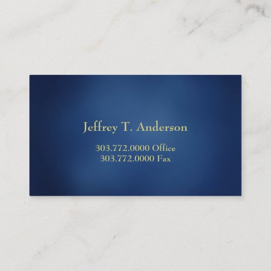 Blue Gold Lijst Professioneel Visitekaartje (Achterkant)