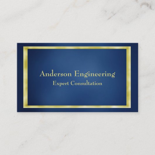 Blue Gold Lijst Professioneel Visitekaartje (Voorkant)