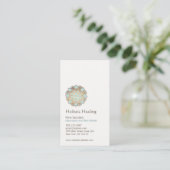 Blue Gold Lotus Holistische en natuurlijke gezondh Visitekaartje (Staand voorkant)