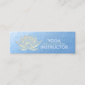 Blue Gold Lotus Yoga Meditation Reiki Instructor Mini Visitekaartje (Voorkant)