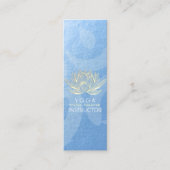 Blue Gold Lotus Yoga Meditation Reiki Instructor Mini Visitekaartje (Voorkant)