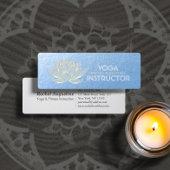 Blue Gold Lotus Yoga Meditation Reiki Instructor Mini Visitekaartje
