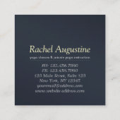 Blue Gold Lotus Yoga Meditation Reiki Instructor Vierkante Visitekaartje (Achterkant)