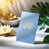 Blue Gold Lotus Yoga Meditation Reiki Instructor Visitekaartje