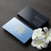 Blue Gold Lotus Yoga Meditation Reiki Instructor Visitekaartje