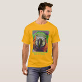 Blue Gold Macaw Face Parrot Fantasy Art T-shirt (Voorkant volledig)