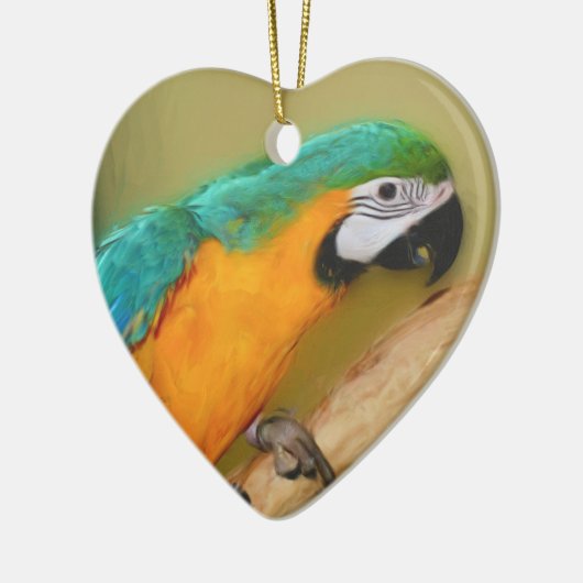 Blue Gold Macaw Parrot Bird Ornament (Links)