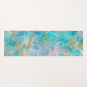 Blue Gold Marble Artwork  Yogamat (Achterkant (horizontaal))
