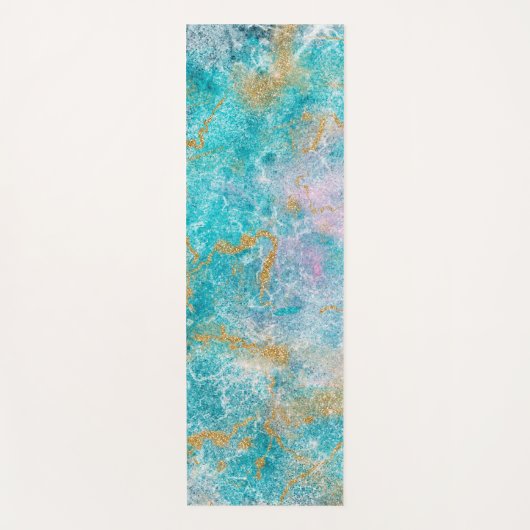 Blue Gold Marble Artwork  Yogamat (Voorkant)