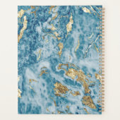 Blue Gold Marble Hair Salon Planner (Achterkant)