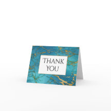 Blue Gold Marble Hartelijk dank