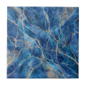 Blue Gold Marble Tegeltje (Voorkant)